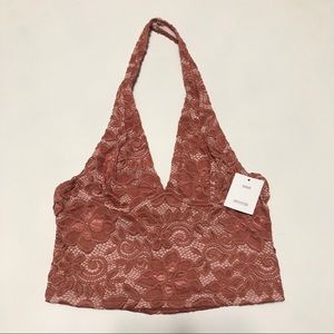 Kimchi Blue Lace Halter Crop Top